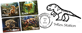 Manasssas T.Rex Stamp, postmark